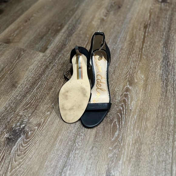 Sam Edelman Black Open-Toe Ankle-Strap Heels - Picture 2 of 3